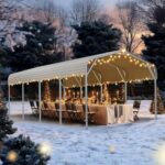 Quictent 12x20 ft Metal Roof Carport Kits Hard Top Garage Heavy Duty Steel Car Canopy, White - Image 8