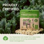 Inflame Fire Starters 130 pcs Fire Starters for Campfires, Grill, BBQ, Fireplace, Woodstove - Charcoal Starter - Waterproof, Weather-Resistant - Natural Wood Fireplace Starters - Image 3