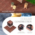 TimberWave Acacia Wood Deck Tiles, Patio Tiles Outdoor Interlocking, Waterproof All Weather, 20 Pack (Dark Brown, 12" x 12", 19.3 sq ft) - Image 6