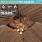 EROMMY 10' x 10' Hardtop Gazebo, Aluminum Frame Gazebos with Galvanized Steel Double Roof, Permanent Outdoor Metal Pavilion with Curtain and Netting for Patio, Lawn, Deck - Image 6