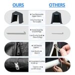 ADVANCE OUTDOOR 6X8 ft Outdoor Portable Storage Shelter Shed with 2 Rolled up Zipper Doors & Vents Carport for Motorcycle Waterproof and UV Resistant Portable Garage Kit Tent, Gray - Image 7