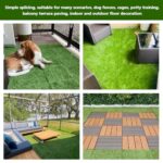 XLX TURF Outdoor Artificial Grass Tiles Interlocking Turf Squares 9 Pack, 12"x12" Fake Grass Mat for Balcony Patio Deck Flooring Decor, Pets Dog Pee Pad, Self-draining 8 Buckle System - Image 5