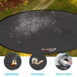 DocSafe 48" Round Fire Pit Mat, 4-Layer Fireproof Under Grill Mat Heat Insulated Indoor Fireplace Pad Protector for Decks,Patios,Grass,BBQ Smoker, Portable Reusable Oil-Proof and Waterproof, Black - Image 4