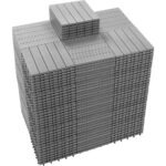 PrimeZone 216 PCS Plastic Interlocking Patio Deck Tiles - 12" x 12" Anti-Slip Waterproof Indoor Outdoor Flooring, Patio Floor Decking for Balcony, Backyard, Garden & Poolside, All Weather Use, Grey