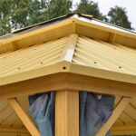 YMGSCC 12' x 10' Hardtop Gazebo Steel Canopy Outdoor Pergola with Aluminum Frame and Netting for Patios, Gardens, Lawns - Image 6