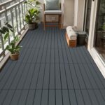 Plastic Interlocking Deck Tiles Waterproof 12x24'' Exstra Long Patio Flooring 24 PCS Outdoor Deck Tiles for All Weather Use - Balcony, Backyard, Indoor & Outdoor (Grey) - Image 8