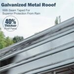 Car Tent Garage Metal Carport 14 x 30 FT, Galvanized Steel Roof and All-Metal Frame, Car Ports Kits for Outdoor - Image 4