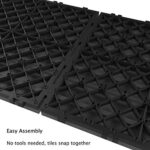 Interlocking Deck Tiles - 6-Pack Wood Plastic Composite Patio Tiles - Outdoor Flooring for Balcony, Porch, and Garage by Pure Garden (Dark Gray) - Image 4