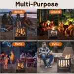 TBMLC 16-Inch Square Steel Grating Fire Pit in Black - Portable and Durable,Perfect for Backyard, Camping, and Bonfire Gathering Outdoor - Image 3