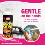 Quick N Brite Fireplace Gel Cleaner with Scrub Brush for Brick, Stone, Rock, Tile, and Marble, Nonabrasive Fireplace Cleaner, Made in the USA, 16 oz - Image 4