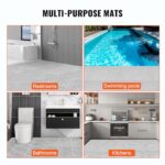 VEVOR Modular Interlocking Cushion, 50 Pack 12" x 12" Splicing Drainage Mats, Soft PVC Interlocking Drainage Floor Tiles, Non-Slip Drainage Holes for Restroom, Bathroom, Kitchen, Pool, Wet Areas, Gray - Image 7