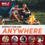 Melt Candle Company Fire Starter Squares, 160 Pieces - Fire Starters Kit for Campfires, Grill, Outdoor Fire Pit, Fireplace, BBQ - Water Resistant & Odorless - Camping Accessories - Image 6
