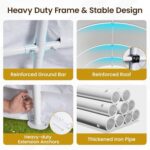 FansaFurn Carport, 10'x15' Outdoor Round Portable Garage with 2 Roll up Doors, Heavy Duty Storage Shelter Car Canopy Party Tent, Dark Gray - Image 5