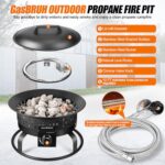 GasBRUH Outdoor Portable Propane Fire Pit, 19-Inch,60,000 BTU with Cover&Carry Handle,Fireplace,Gas Firebowl Smokeless,Portable Fire Pit for Outside Patio, Backyard, Camping,RV,Deck,Tailgating - Image 3