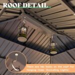 AMERLIFE 13x15 Spruce Wood Gazebo, Hardtop Gazebo with Double Iron Roof & Storage Bar, Outdoor Paviloin with Wood Frame for Patio, Parties, Garage, Lawns - Image 5