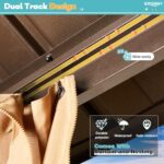 EROMMY 10' x 10' Hardtop Gazebo, Aluminum Frame Gazebos with Galvanized Steel Double Roof, Permanent Outdoor Metal Pavilion with Curtain and Netting for Patio, Lawn, Deck - Image 4