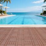 Plastic Interlocking Deck Tiles (44 PCs), 12x12 Inches Waterproof Outdoor Patio Flooring, Easy Snap Balcony Floor Tiles for Garden, Poolside, Backyard, Pathway, Indoor Use, H Pattern, Red Brown - Image 7