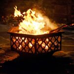 Yaheetech 28in Hex Shaped Fire Bowl - Large Wood Burning Outdoor Fire Pit with Spark Screen & Poker for Bonfire, Picnic, BBQ - Image 3