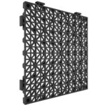 VEVOR Interlocking Tile 50PCS Black, Drainage Tiles 12" x 12" Splicing, Soft PVC Interlocking Drainage Floor Tiles, Non-Slip Drainage Holes for Restroom, Bathroom, Kitchen, Pool, Wet Areas - Image 10