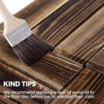 20 PCS Interlocking Deck Tiles, 12" X 12" Acacia Wood Tiles, Waterproof Wood Flooring Tiles for Indoor Balconies, Outdoor Patios, Yards, Poolside Floors, Natural Wood Color - Image 5