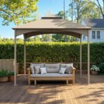 Patio Gazebo 10x10, Outdoor Gazebos, Heavy Duty Gazebo Soft Top Gazebos, Double Roof Outdoor Gaze bo for Patio Deck Backyard Garden Lawns - Image 5