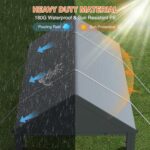 Carports 12X20 Heavy Duty，Portable Car Port Garage，Carport Canopy with Side Door,Outdoor Car Shelter All Weather - Image 7