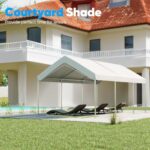 Quictent 10’x20’ Heavy Duty Carport Car Canopy Galvanized Car Boat Shelter with Reinforced Steel Cables-White - Image 6