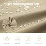 GOTRUTH Gazebo Privacy Curtains 10' x 10' with Mosquito Windows, 10'x10' Gazebo Curtains Outdoor Waterproof, 4-Panels Side Wall with Zipper for Patio, Garden and Backyard (Khaki, Curtain Only) - Image 7