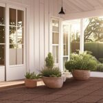 44 Pack Interlocking Deck Tiles, 12"x12"x0.8" Plastic Patio Flooring Outdoor Waterproof, All Weather Use for Balcony Porch Backyard Poolside（Brown,Twill Stripe） - Image 6