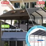 STHOUYN Car Ports 12x20 Heavy Duty Metal Carport Kit, UPF50+ UV Protection Galvanized Steel Car Port for RV/Vehicle Outdoor, 130mph Windproof & 50PSF Snow Load Shelter, Easy Assembly - Image 7
