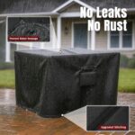 SHINESTAR Square Fire Pit Cover, Fits for 28-32 Inch Fire Pit Table, Waterproof and Windproof, 32 x 32 x 24 Inches, Black - Image 5