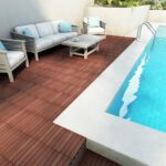 PrimeZone 108 PCS Solid Acacia Wood Interlocking Deck Tiles - 12" x 12" Waterproof Indoor Outdoor Patio Flooring Decking Tiles for Balcony, Backyard & Poolside, All Weather Use, Brown - Image 3