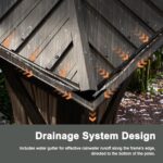 Domi 14x22FT Hardtop Gazebo with Netting & Curtains, Outdoor Aluminum Frame Gazebo with Galvanized Steel Double Roof, Outdoor Permanent Metal Pavilion for Patio Deck Lawn and Garden, Dark Brown - Image 3