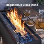 Ciays 28 Inch Table Top Propane Fire Pit, 50,000 BTU Tabletop Firepit with Glass Wind Guard & Glass Beads, Nylon Cover, Portable Outdoor Portable Fireplace for Patio and Camping - Image 4