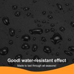 LBTING Fire Pit Cover, 48 inch Cover for 45-48 inch Round Firepit, Waterproof Windproof Dustproof UV-Resistant Heavy Duty Cover for Outdoor Patio Firepit Table - Black - Image 4