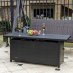 EcoNook 57 inch Propane Fire Pit Table,50000 BTU Gas Fire Pits Table with Lid & Lava Rock & Waterproof Cover, Outdoor Propane Firepit for Dining or Party, Outside, Patio, Garden, Yard - Image 5