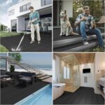 16 PCS Modular Interlocking Cushion Interlocking Floor Tiles with Hole Drainage Tiles Mat 10" x 10" Non Slip Pool Deck Mat Outdoor for Drain Deck Pool Patio Shower Kitchen Balcony(Black) - Image 7