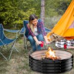 60IN Heavy Duty Fire Pit Ring for Outside - Large Wood Burning Fire Pits&Outdoor Fireplace,High Heat Resistant,12'' Raised,Galvanized Steel Bonfire Pit Portable for Camping,Backyard,Patio - Image 9