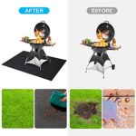 Cvtayn Under Grill Mat 48 ×30 Inch for Outdoor Charcoal, Flat Top, Smokers, Gas Grills.Oil-Proof and Water-Proof BBQ Cvtayn Fireproof Mat Protects Deck Grass, Indoor Fireplace Mat - Image 3