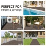27 PCS 12x12 Interlocking Deck Tiles - All-Weather Waterproof Outdoor Pavers for Pool Decks, Balconies, Backyards & Porches, Chocolate - Image 2