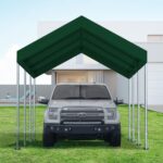 Vanteriam 12'x20' Upgraded Carport Replacement Top Canopy Cover for Car Garage Shelter Tent Party Tent with Ball Bungees Green (Only Top Cover, Frame is not Included) - Image 7