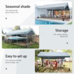 ADVANCE OUTDOOR 12x20 ft Canopy Garage Heavy Duty Carport Car Boat Shelter Party Tent, Adjustable Peak Height from 9.5ft to 11ft, Gray - Image 5