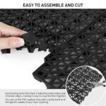 MAXWAVE 18 Pack 12" x 12" Modular Interlocking Floor Mats, Soft PVC Non-Slip Drainage Tiles, Splicing Rubber Cushion Flooring for Deck, Shower, Pool, Basement, Shed, Indoor and Outdoor Use - Image 4