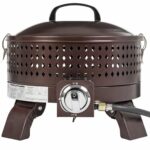 Fire Sense 62133 Sporty Campfire Portable Fire Pit LPG Gas 60,000 BTU Outdoor Firepit Includes Propane Stand Included - Dark Bronze - Round - 15"