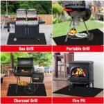 rumlick 48 x 30 inch Under Grill Mats for Outdoor Grill, Double-Sided Fireproof, Oil and Waterproof Protective Mat for Grass and Deck, Outerdoor BBQ Fire Pit Fireplace Mat - Image 4