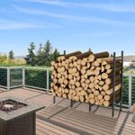 4ft Outdoor Indoor Firewood Rack Holder for Fireplace Wood Storage, Adjustable Stacker Stand, Heavy Duty Fire Logs Stand Stacker Holder for Fireplace Metal Lumber Storage Carrier Organizer - Image 7