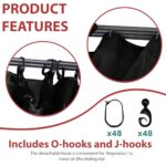 CoastShade Universal Replacement Canopy Mosquito Netting Screen Sidewalls Only for 10' x 10' Gazebo Canopy,Black - Image 2