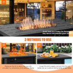 Walsunny 43 inch Outdoor Propane Fire Pit 50,000 BTU Gas Fire Pit Table with Lid, Waterproof Cover, Rectangle Gas Firepit Table for Garden/Patio, CSA Certification - Image 2