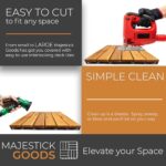 Interlocking Deck Tiles Snap Together Wood Flooring - 12 x 12 Acacia Hardwood Outdoor Flooring for Patio - Click Floor Decking Tile, Water Resistant Balcony Flooring, Wooden Parquet Flooring 24 Sq Ft - Image 7