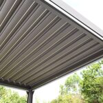 MARURY Outdoor Pergola, Leisure House Gazebo Sheds, Waterproof Louver Roof System Garden Aluminium Pergola Gazebo Canopy, for Backyard, Patio, Garden - Image 5